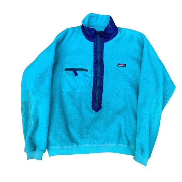 VINTAGE Patagonia Fleece Synchilla Half Zip Sweater XL - Picture 7 of 11